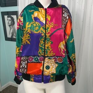 Vtg 80s/90s Active Code bomber jacket